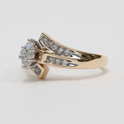 Inel cu Diamante din Aur Galben 14k