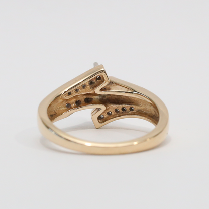 Inel cu Diamante din Aur Galben 14k