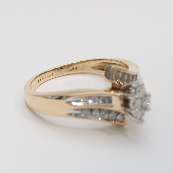 Inel cu Diamante din Aur Galben 14k