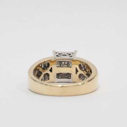 Inel cu Diamante din Aur Galben 14k