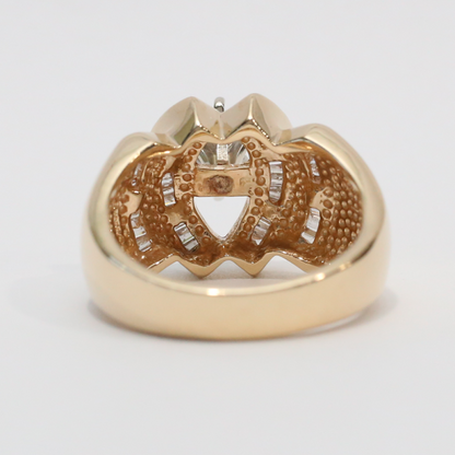 Inel cu Diamante din Aur Galben 14k