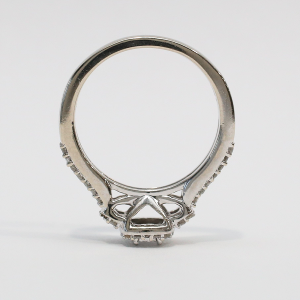 Inel cu Diamante din Aur Alb 10k