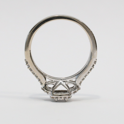 Inel cu Diamante din Aur Alb 10k