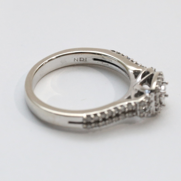 Inel cu Diamante din Aur Alb 10k