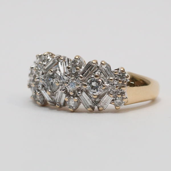 Inel cu Diamante din Aur Galben 14k