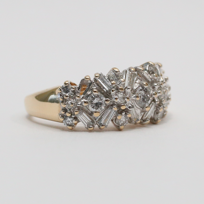 Inel cu Diamante din Aur Galben 14k