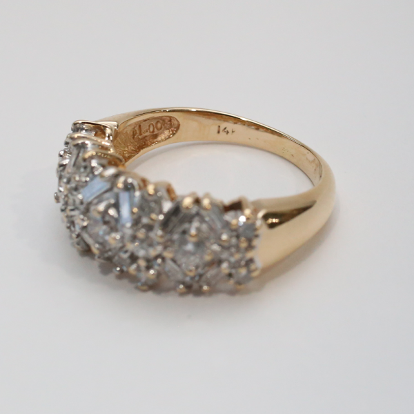 Inel cu Diamante din Aur Galben 14k