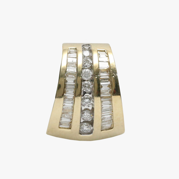 Pandantiv cu Diamante din Aur Galben 14k