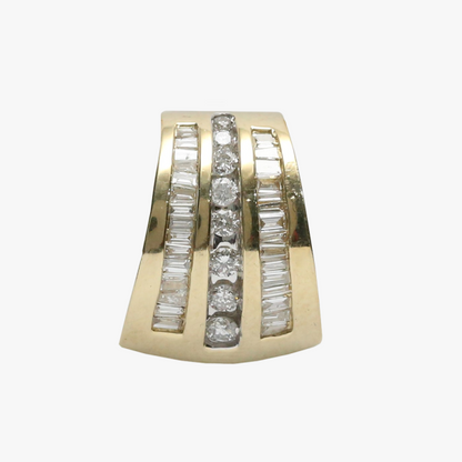 Pandantiv cu Diamante din Aur Galben 14k
