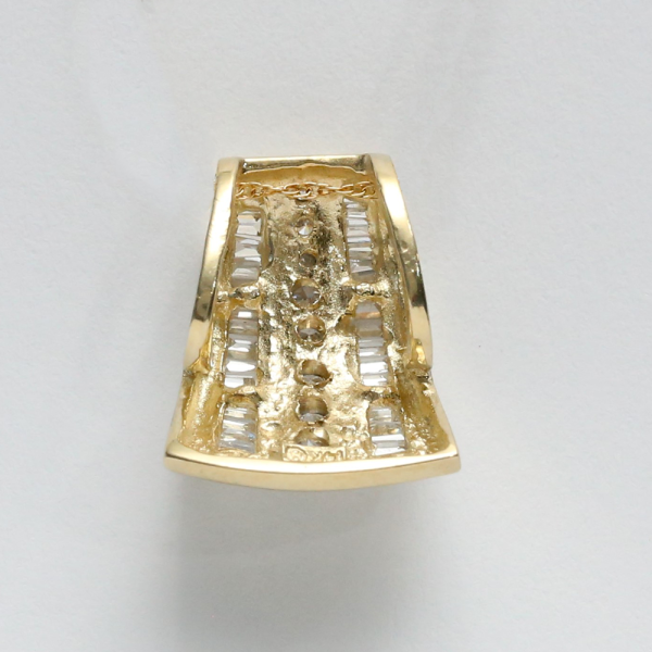 Pandantiv cu Diamante din Aur Galben 14k