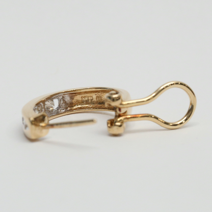 Cercei cu Diamante din Aur Galben 14k