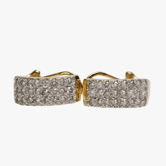 Cercei cu Diamante din Aur Galben 14k