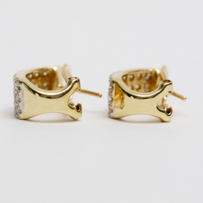 Cercei cu Diamante din Aur Galben 14k