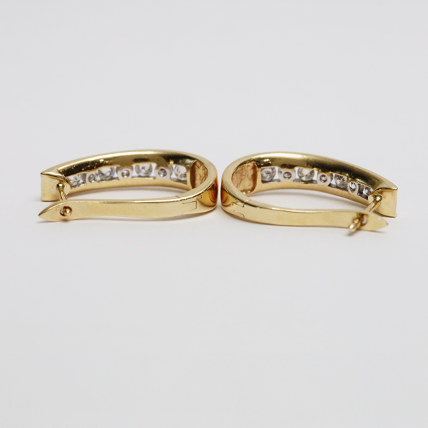 Cercei cu Diamante din Aur Galben 14k