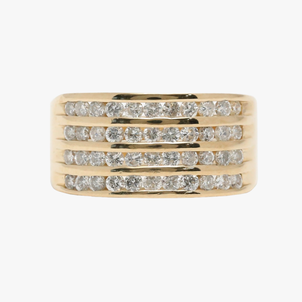 Inel cu Diamante din Aur Galben 14k