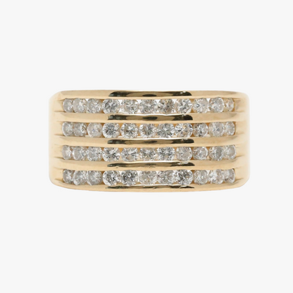 Inel cu Diamante din Aur Galben 14k