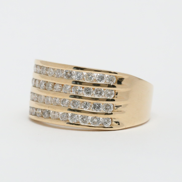 Inel cu Diamante din Aur Galben 14k