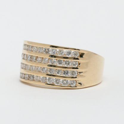 Inel cu Diamante din Aur Galben 14k