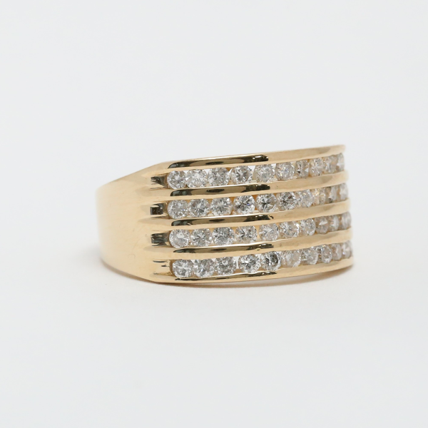 Inel cu Diamante din Aur Galben 14k