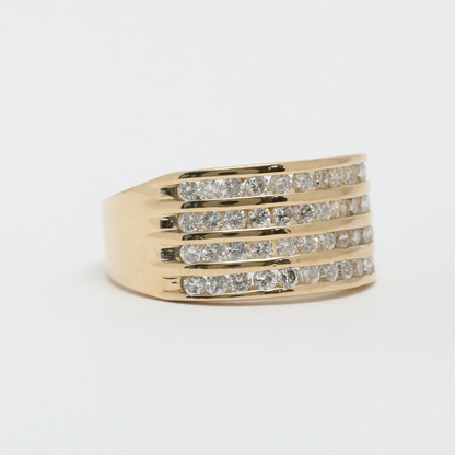 Inel cu Diamante din Aur Galben 14k