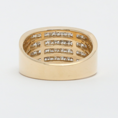 Inel cu Diamante din Aur Galben 14k