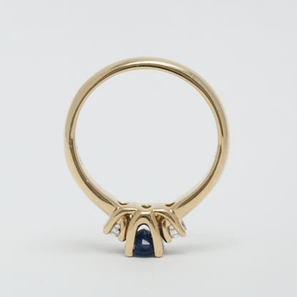 Inel cu Diamante & Safire din Aur Galben 14k