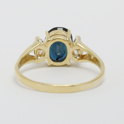 Inel cu Diamante & Safire din Aur Galben 18k