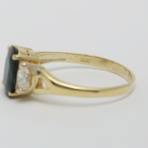 Inel cu Diamante & Safire din Aur Galben 18k