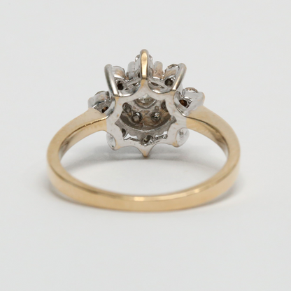 Inel de Cocktail cu Diamante din Aur Galben 14k