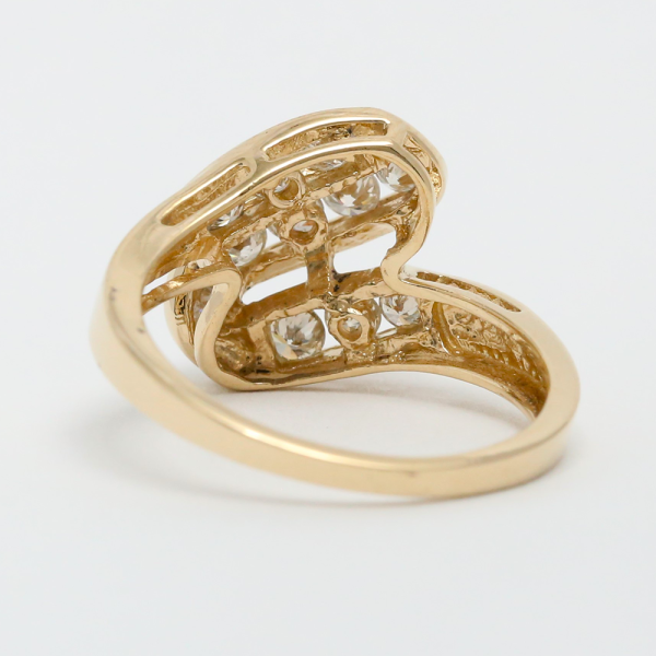 Inel cu Diamante din Aur Galben 14k