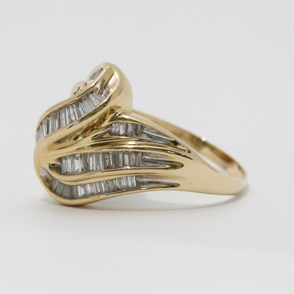 Inel cu Diamante din Aur Galben 14k