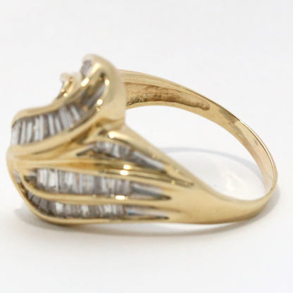 Inel cu Diamante din Aur Galben 14k