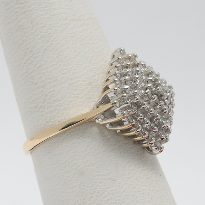 Inel cu Diamante din Aur Galben 14k