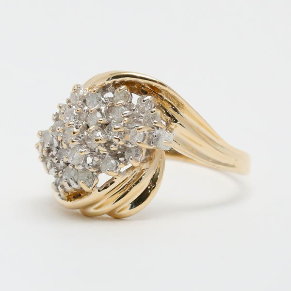 Inel cu Diamante din Aur Galben 10k