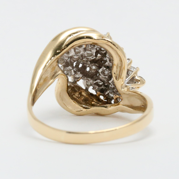 Inel cu Diamante din Aur Galben 10k