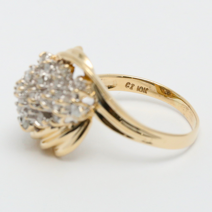 Inel cu Diamante din Aur Galben 10k