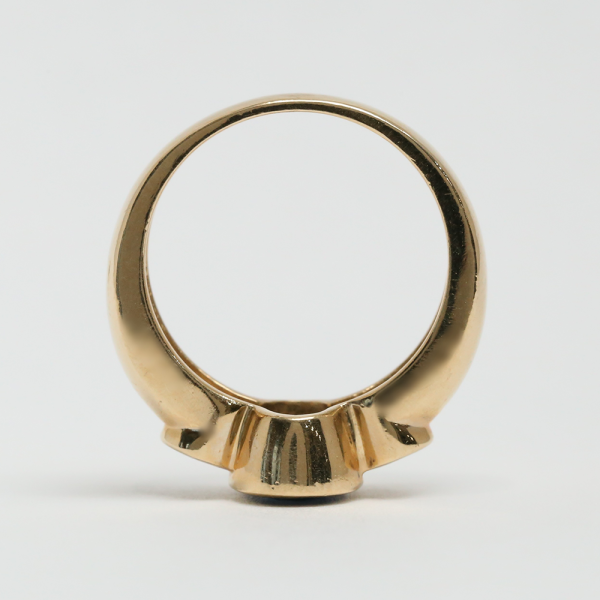 Inel cu Safire & Diamante din Aur Galben 14k