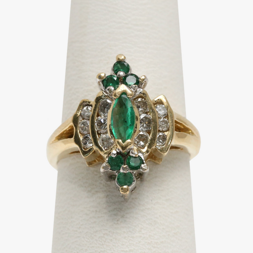 Inel cu Diamante din Aur Galben 14k