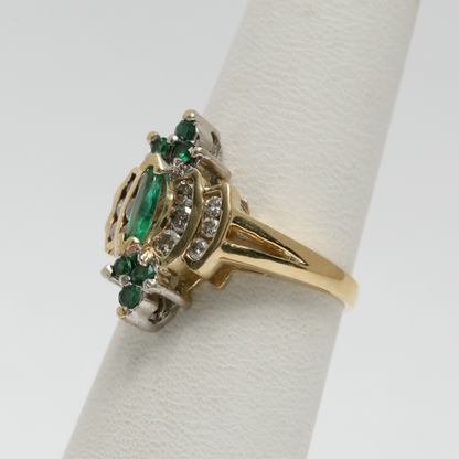 Inel cu Diamante din Aur Galben 14k