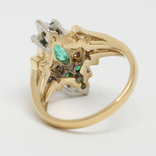 Inel cu Diamante din Aur Galben 14k