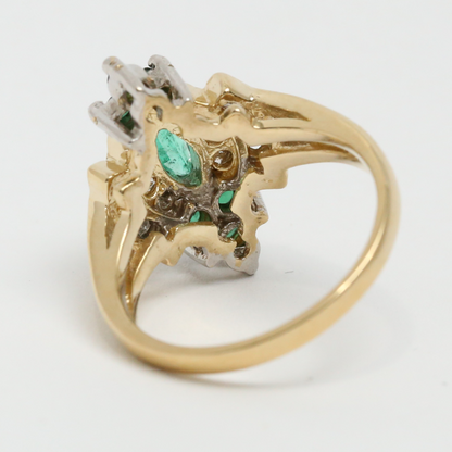 Inel cu Diamante din Aur Galben 14k