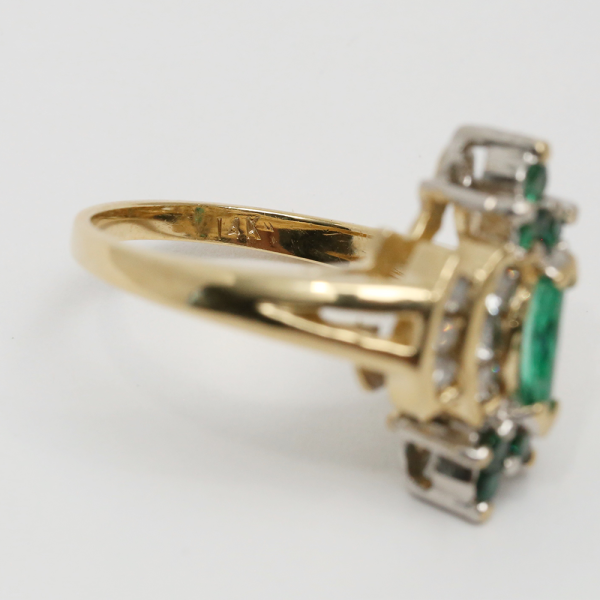 Inel cu Diamante din Aur Galben 14k