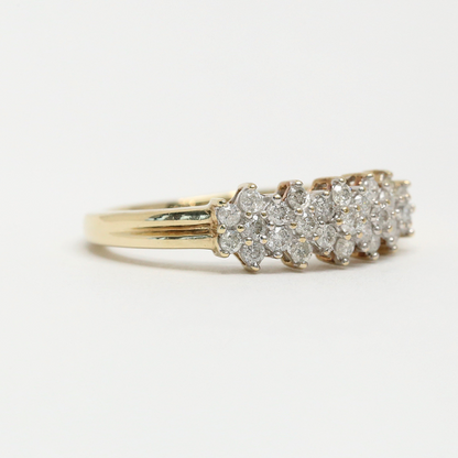 Inel cu Diamante din Aur Galben 10k