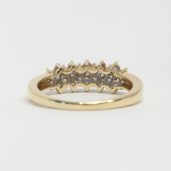 Inel cu Diamante din Aur Galben 10k