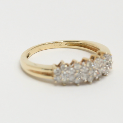 Inel cu Diamante din Aur Galben 10k