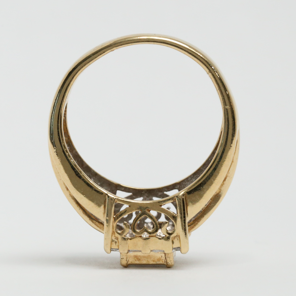 Inel cu Diamante din Aur Galben 10k