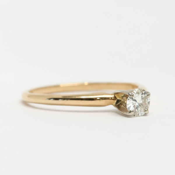 Inel Logodnă cu Diamante din Aur Galben 18k