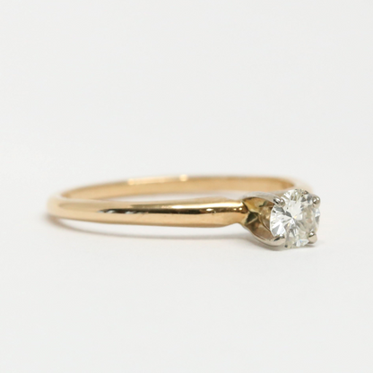 Inel Logodnă cu Diamante din Aur Galben 18k
