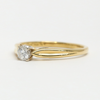 Inel Logodnă cu Diamante din Aur Galben 18k
