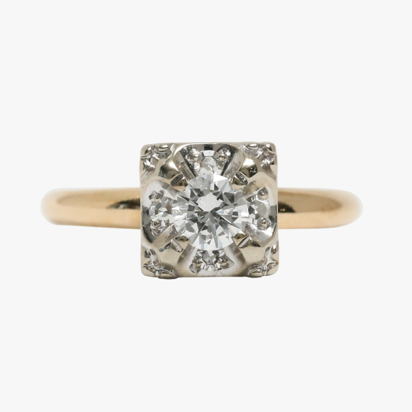 Inel cu Diamante din Aur Galben 14k